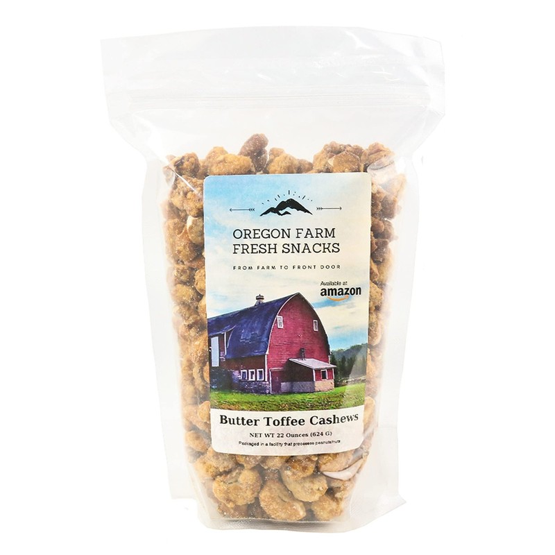 Oregon Farm Fresh Snacks Butter Toffee Cashews – Butter Toffee Coated Cashew ... gallery