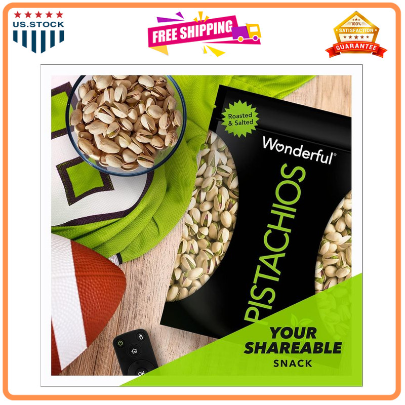 Wonderful Pistachios In Shell, Roasted & Salted, 48oz Resealable Bag gallery