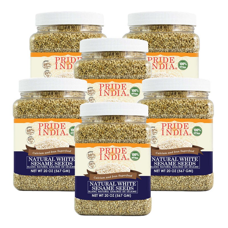 White Sesame Seeds Raw Unhulled - Calcium & Iron Superfood Jar gallery