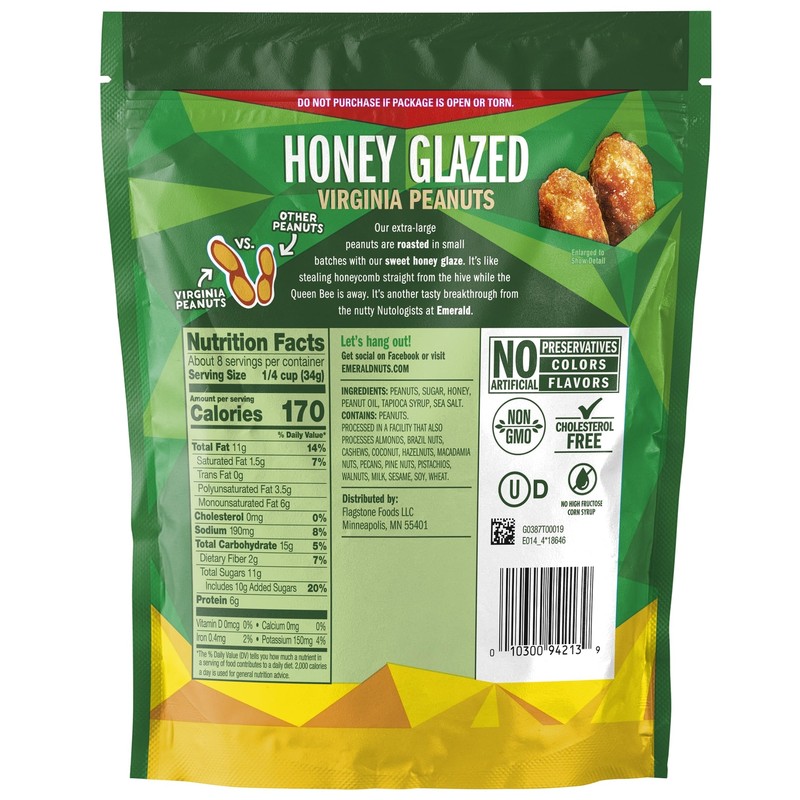 Extra Crunchy Virginia Peanuts Sweet Honey Glaze Pack of 3 Gluten Free 30oz gallery