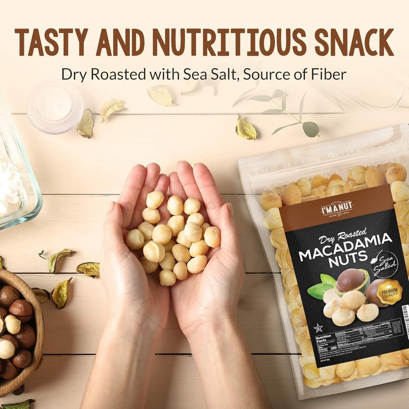 Luxury Dry Roasted Macadamia Nuts with Sea Salt - 24 Ounces of Pure Indulgence gallery