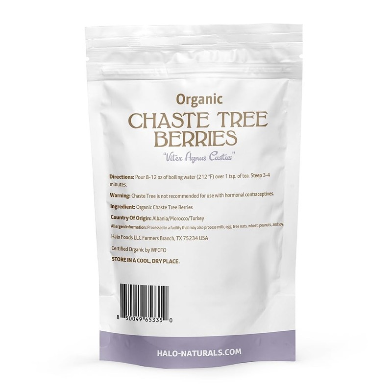 Organic Chaste Tree Berries Whole Cut & Sifted 1 Pound (Vitex agnus castus) gallery