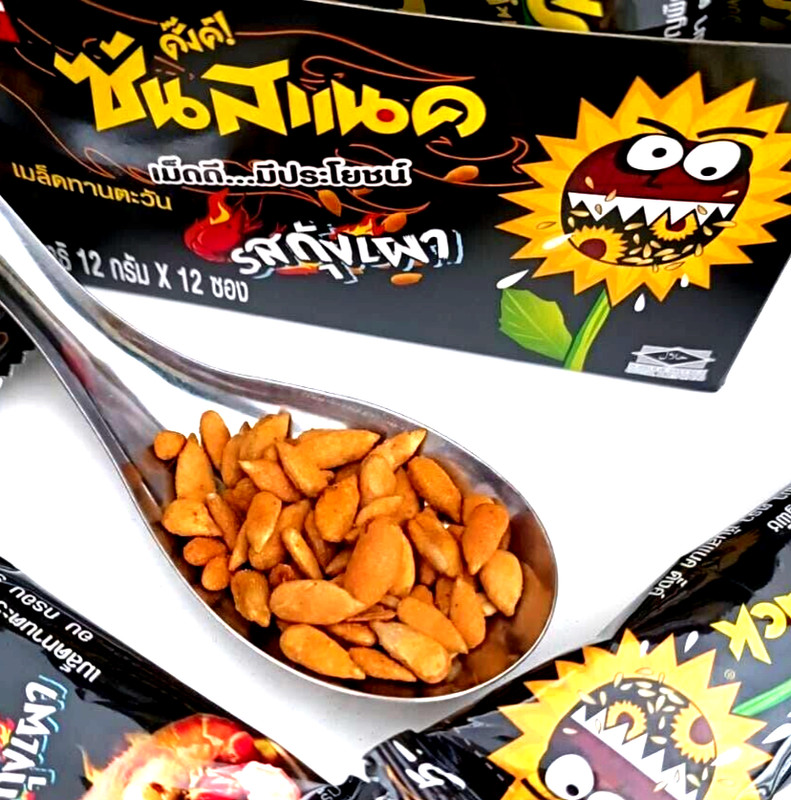Sunsnack Cereal coated sunflower seed Grilled shrimp Thai flavor child 12g.x12 gallery