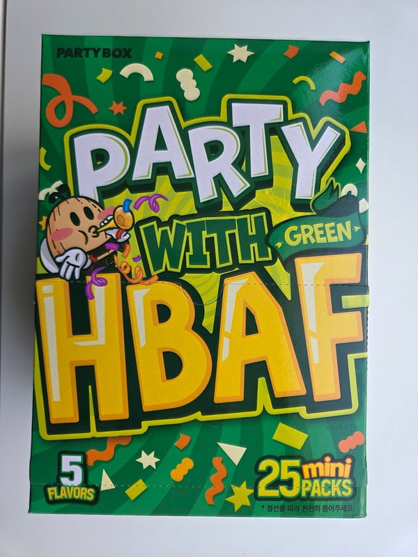 HBAF Korean Almond Party Box 25 Mini Packs – 5 Flavors Variety Mix [Direct from