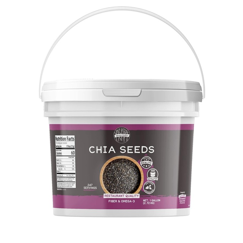 Raw Chia Seeds - Nutty Flavor for Energy Balls, Yogurts & More - 1 Gallon gallery