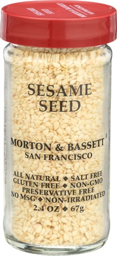 Morton & Bassett Sesame Seeds, 2.4oz Jar, Pack of 3, All-Natural Seasoning
