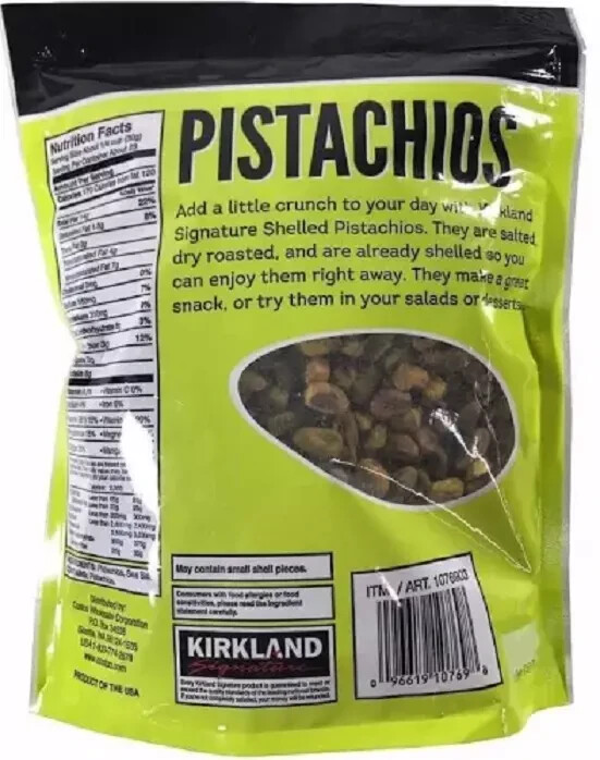 2 Packs Kirkland Signature Shelled Pistachios Roasted & Salted 24 oz Each Pack gallery