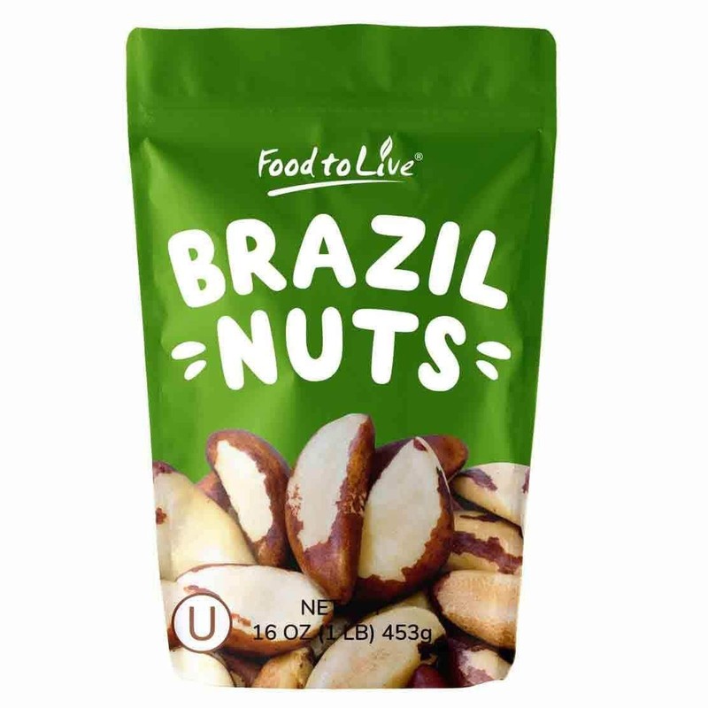 Brazil Nuts 1 Pound Raw Whole Unsalted Kosher Vegan Keto Paleo Bulk Selenium Low