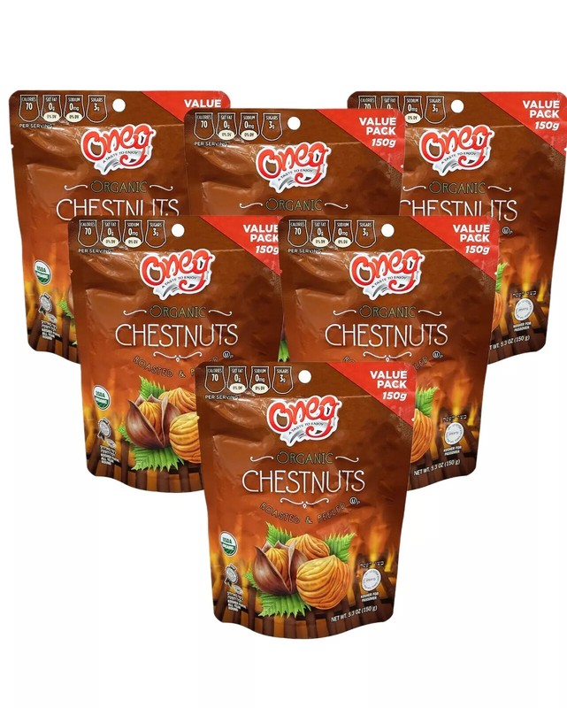 Roasted and Peeled Chestnuts Organic Chestnut Gluten Free Vegan Kosher