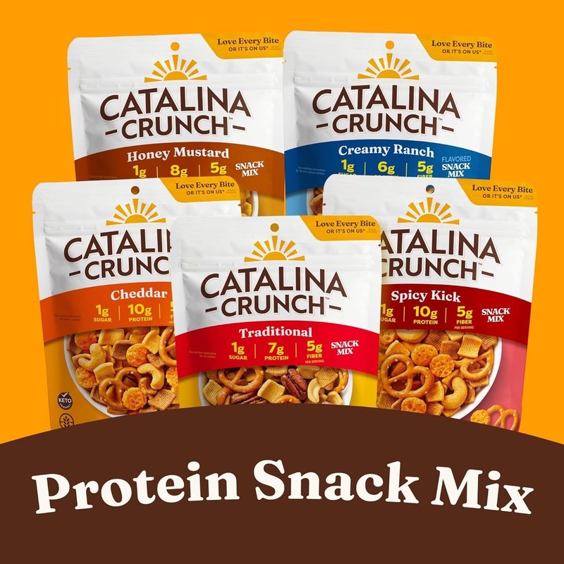 Protein Snack Mix with Cheese Crisps | 10g Protein, 1g Sugar per Serving | Go... gallery
