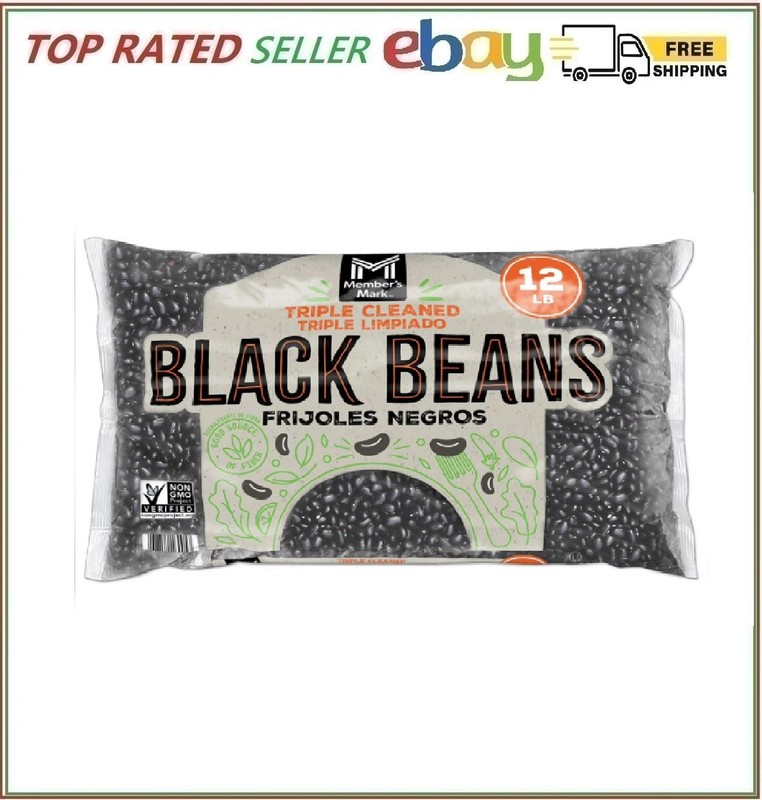 Member's Mark Black Beans 12 lbs Bulk Dry Beans Pantry Staple Long Shelf Life