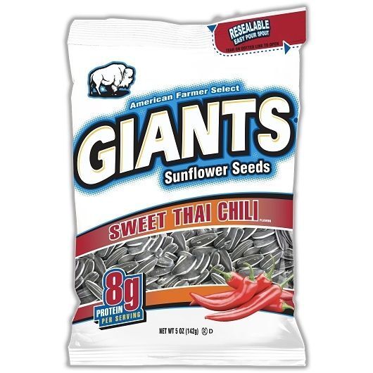 5oz Giants Seeds Sunflower Seeds BBQ Bacon Ranch Kettle Roast Honey Mustard gallery