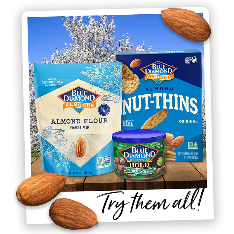 Blue Diamond Almonds Wasabi & Soy Sauce Snack Nuts, Resealable Bag, 16 Oz gallery
