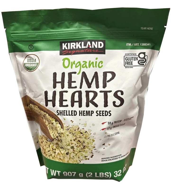 Kirkland Signature USDA Organic Hemp Hearts Shelled Seeds, 32 Ounce