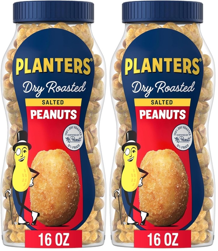 Indulge in Salted Dry Roasted Peanuts - 32oz Pack of 2 for Healthy Snacking gallery