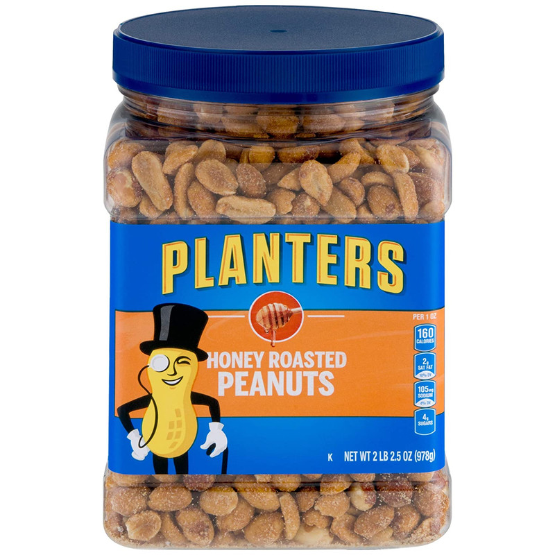 Planters Honey Roasted Peanuts Sweet and Salty Snack 34.5 Oz Pack of 2