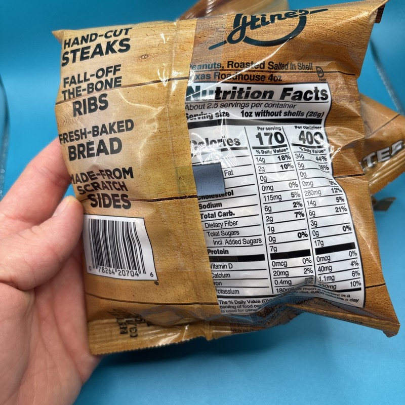 Texas Roadhouse Peanuts Lot of 3 4oz Each Roasted Peanuts gallery