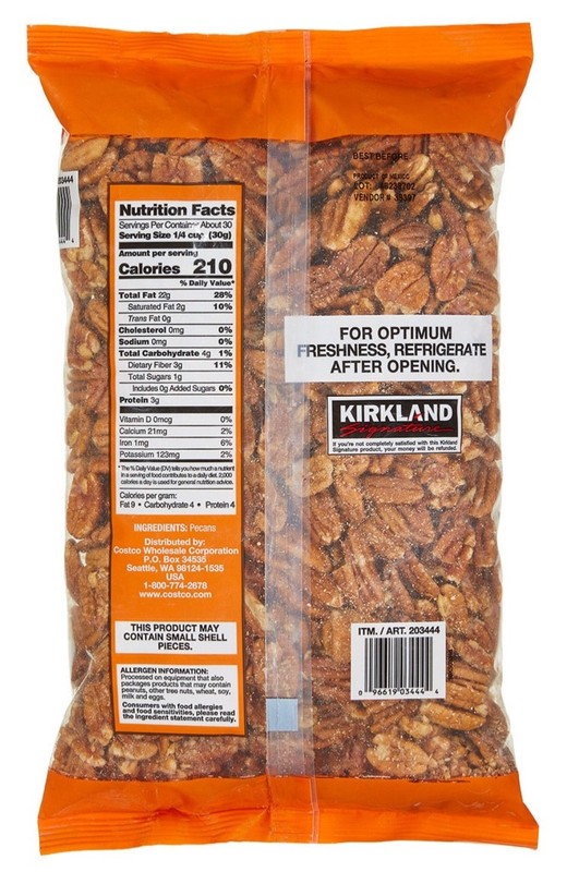 2 X Kirkland Signature #1 US Fancy Pecan Halves 32 Ounce TOTAL 4LB EXP 05/2027 gallery