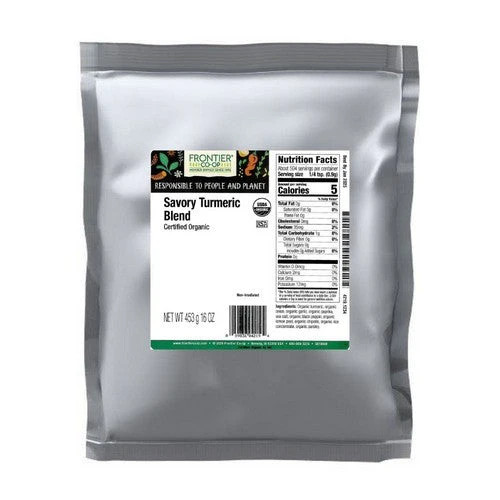 Frontier Coop, Organic Savory Turmeric Blend, 1 Lb