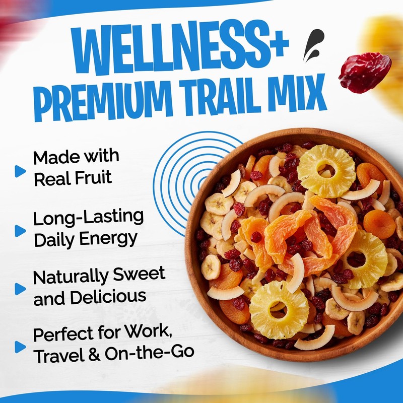 Tidbit Premium Trail Mix with Tropical Dried Papaya, Pineapple, Cranberries, ... gallery