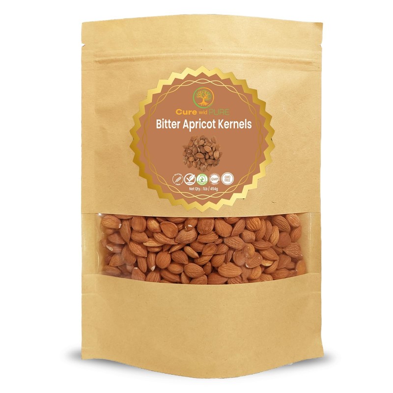 Organic Apricot Seeds 1lb - Raw, Non-GMO, Gluten-Free, Rich in Vitamin B17