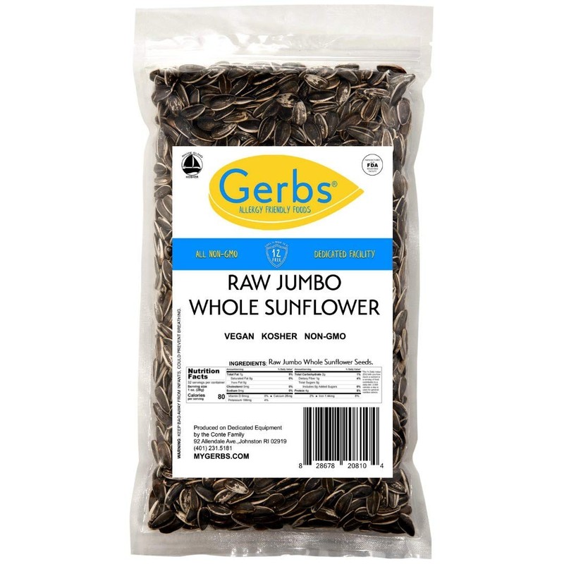 Sunflower Seeds Shell-On 2 lbs. Resealable Bag Top 14 Allergen-Free gallery