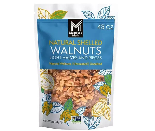 Member’s Mark Natural Shelled Walnuts, 3 lbs. free shipping