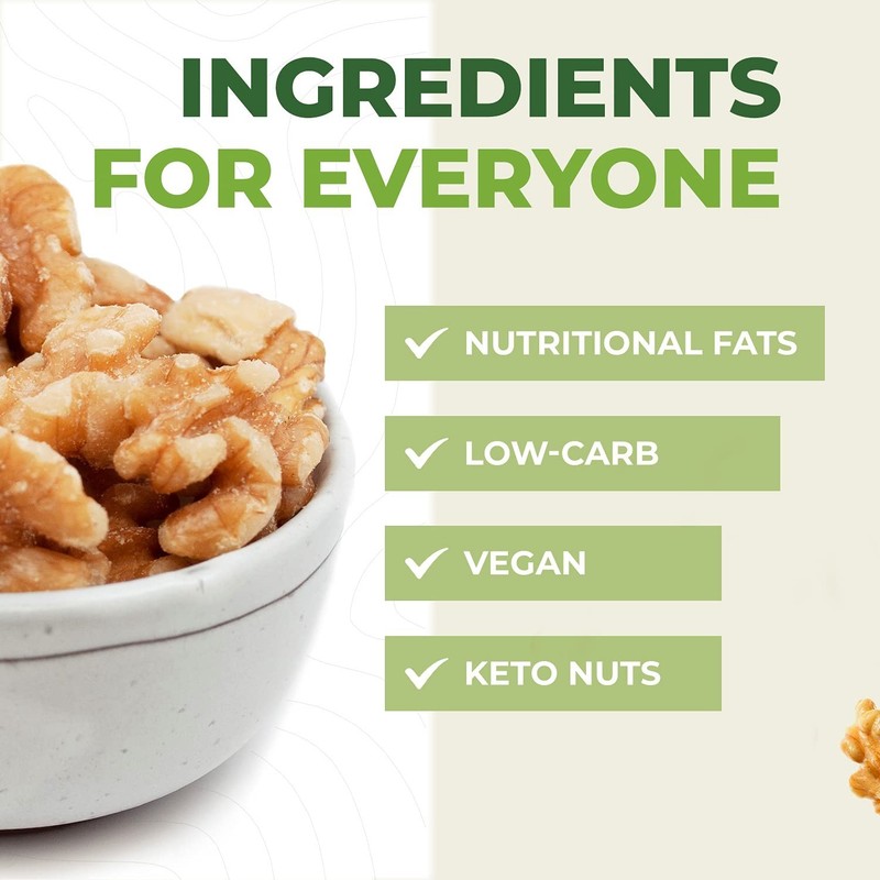Unsalted Organic Raw Walnuts – 32 oz Vacuum Sealed, Delicious Keto Snack gallery