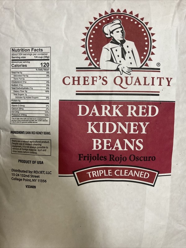 25 Lbs Chef’s Quality Dark Red Kidney Beans New Triple Cleaned gallery
