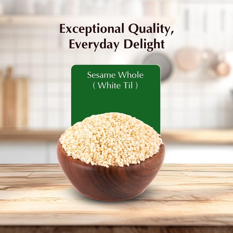Amazon Brand - Vedaka Sesame | Whole | 100 G | White Til gallery