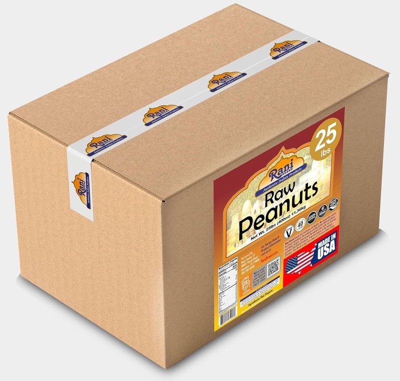 Rani Peanuts, Raw Whole With Skin uncooked, unsalted 25lbs 400oz 11.36kg Bulk... gallery