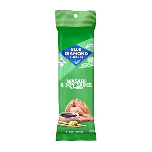 Wasabi Soy Flavored Almonds 1.5 oz Single Serve Bags 12 Pack Snack Nuts gallery
