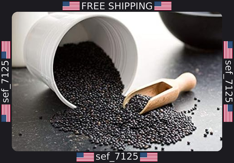 Organic Black Lentils, 1 lb - Non-GMO, Kosher, Vegan, Sproutable Pulses gallery