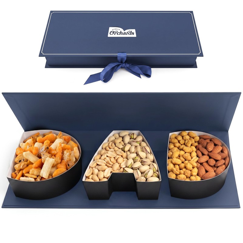 Fathers Day Premium Mixed Nuts Gift Box Ultimate Father's Day Food Gift Bask...