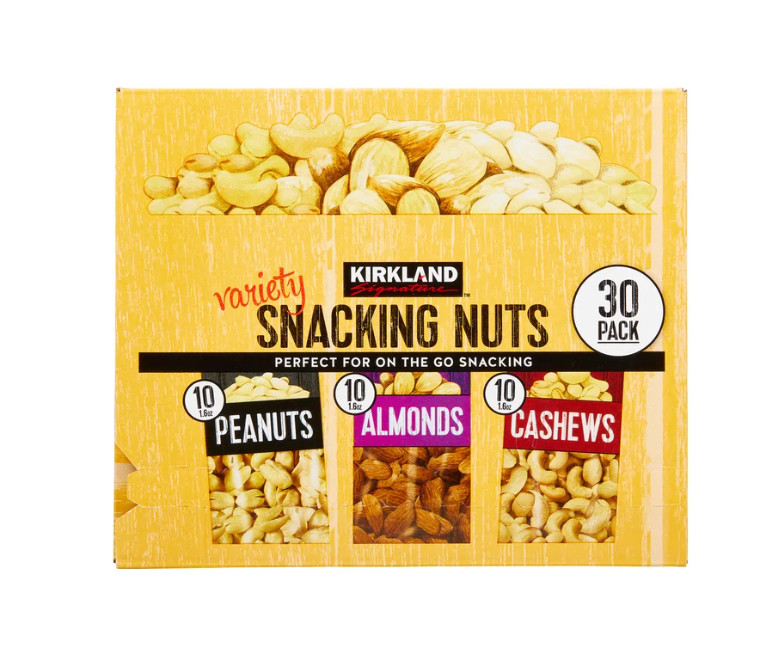 Kirkland Signature Variety Snacking Nuts, 3.0 lb-30 Count(Pack of 1)