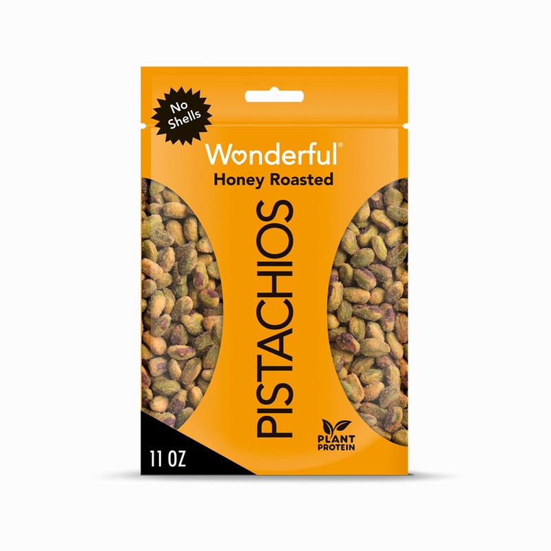 Honey Roasted Wonderful Pistachios No Shells 11 Ounce Healthy Snack Plant Pro...