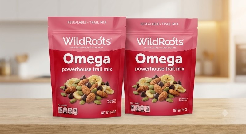 2 Packs WildRoots Omega Powerhouse Trail Mix 24 OZ Each Pack