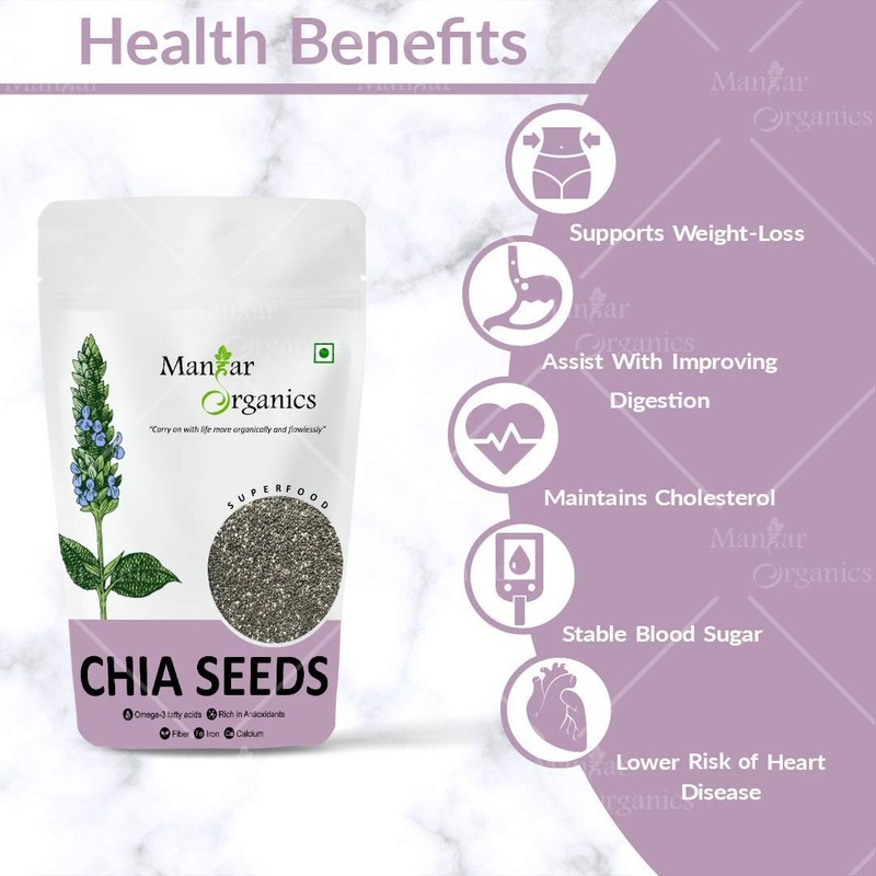 ManHar Organics Chia Seeds 250gm gallery