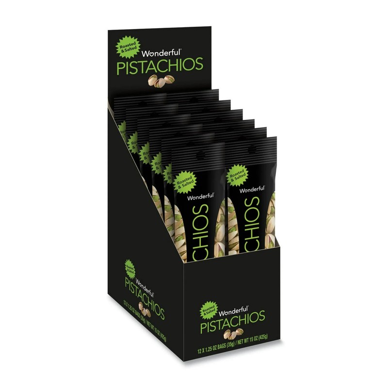 Wonderful Roasted and Salted Pistachios Snack Packs 12 Count 1.25 oz Each gallery