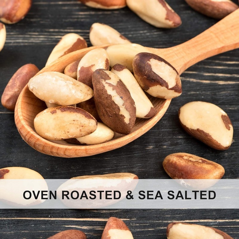 Gourmet 2lbs Roasted & Salted Brazil Nuts - High Selenium Snack, Packaged in USA gallery