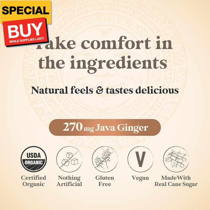 ORIGINAL Ginger Chews (1-Pound 1 LB BAG) Premium Natural Chewy Ginger Candy — 16 gallery