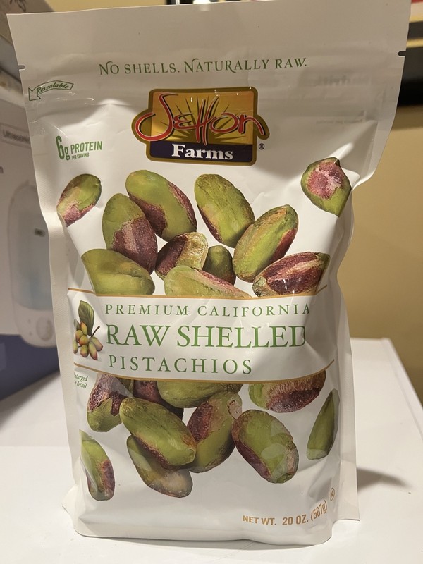 Setton Farms Naturally Raw Shelled Pistachios No Shell Non-GMO 20 oz Value Bag