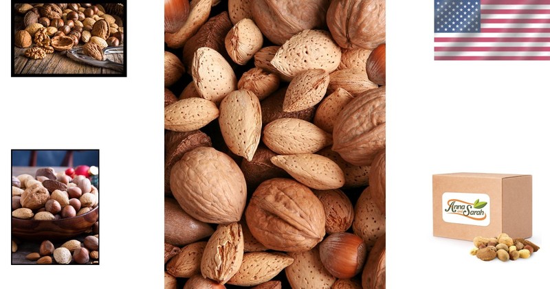 Gourmet 8lb Mixed Nuts In Shell: Raw California Walnuts, Pecans, Almonds, Haz... gallery