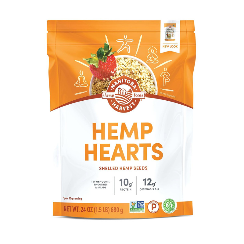 Manitoba Harvest Hemp Hearts, Shelled Hemp Seeds – 24Oz – 10G Plant Protein & 12
