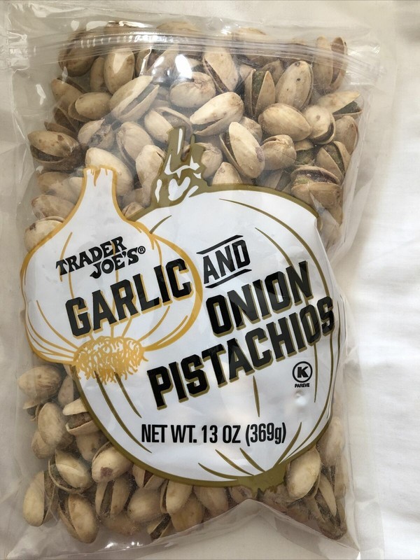 Trader Joe’s Garlic and Onion Pistachios 13 oz Spicy Pistachio Nut Snack