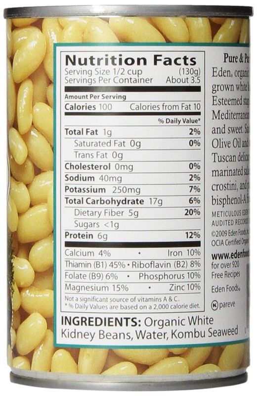 Organic Large White Kidney Beans No Salt Added Kosher Vegan Gluten Free 15oz gallery