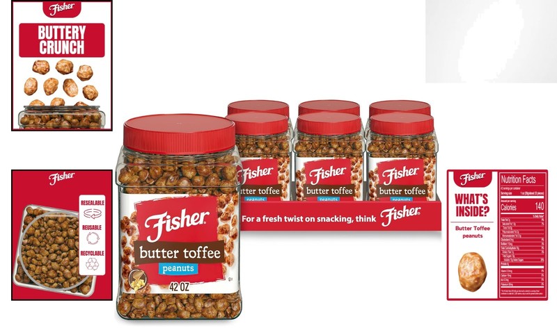 Delicious Butter Toffee Peanuts - 6 x 42 Ounce Family Packs, Kosher Certified gallery