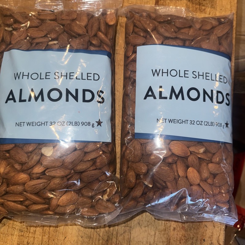 Lot Of 2 - Whole Shelled ALMONDS - Total 4 Pounds -Vegan All Natural gallery