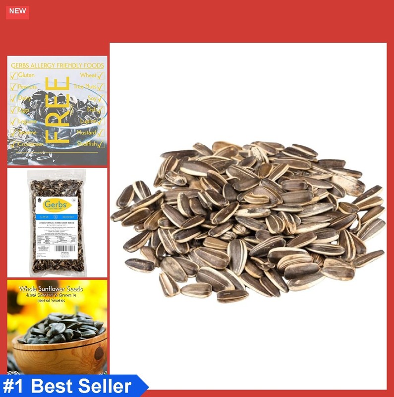 Unsalted Sunflower Seeds In Shell 2 Lb Dry Roasted Top 14 Allergen Free