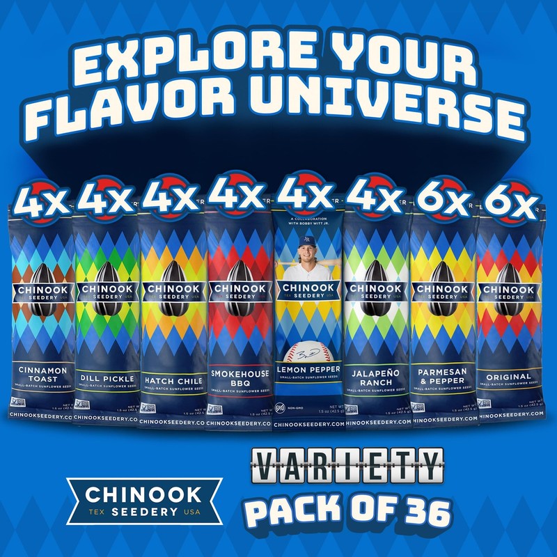 Chinook Seedery Low Sodium Sunflower Seeds Variety Pack of 36, 1.5oz – Sunflo... gallery
